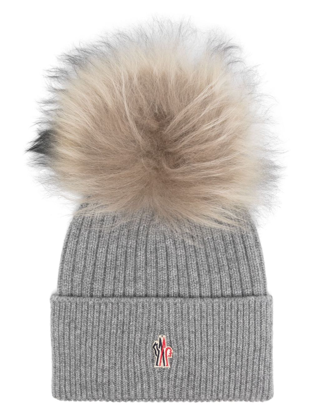 Moncler Grenoble 绒球套头帽 - 灰色