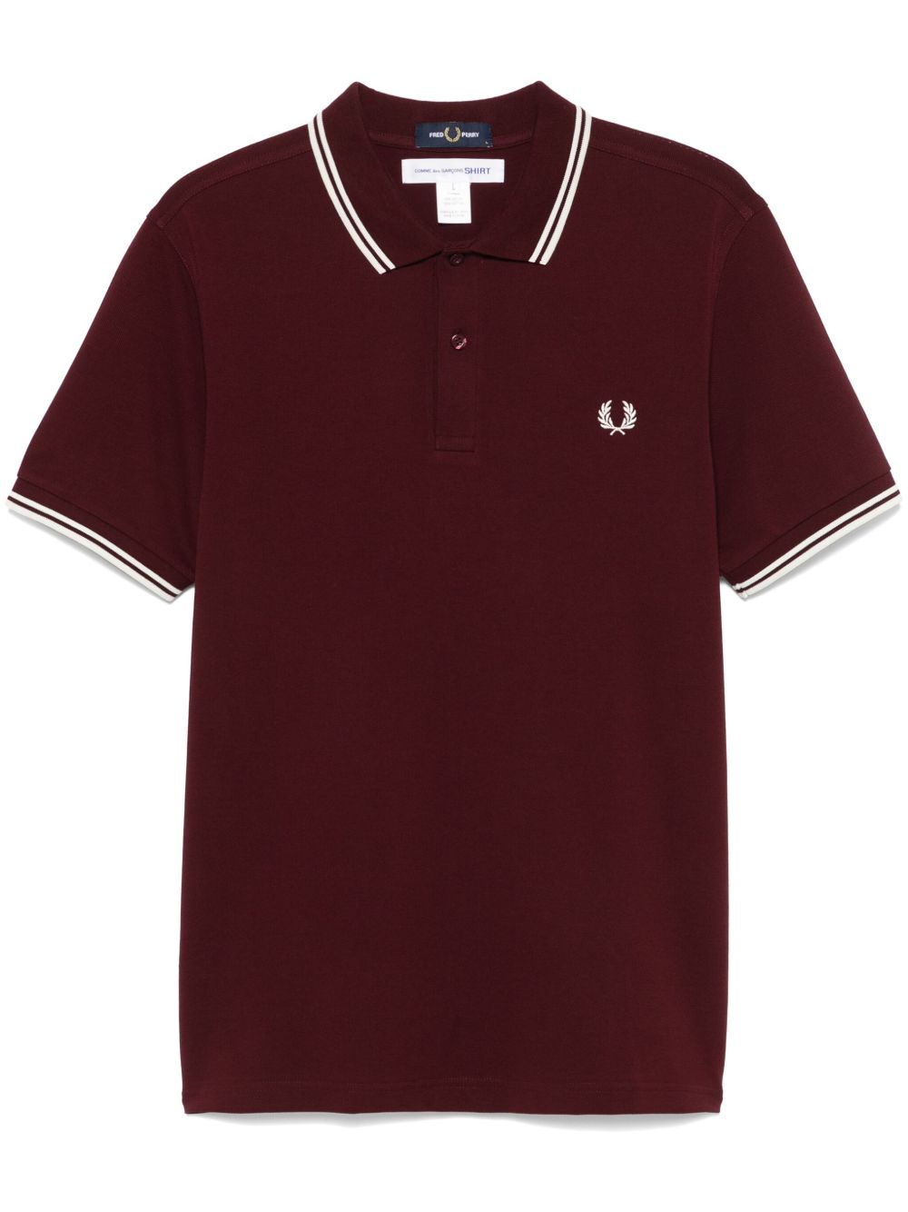 Comme Des Garçons Shirt x Fred Perry logo刺绣polo衫 - 红色