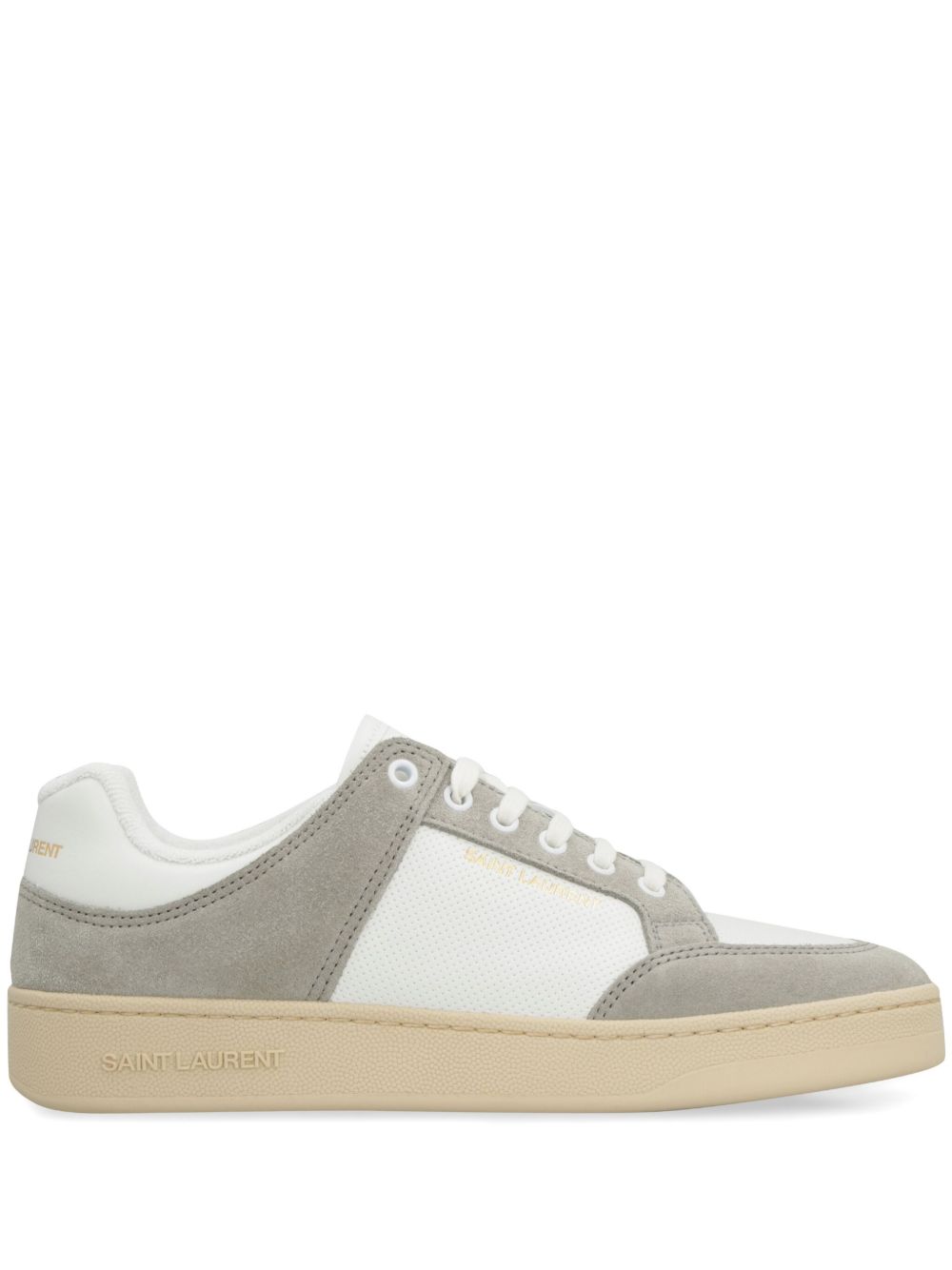 Saint Laurent 拼接系带运动鞋 - 灰色