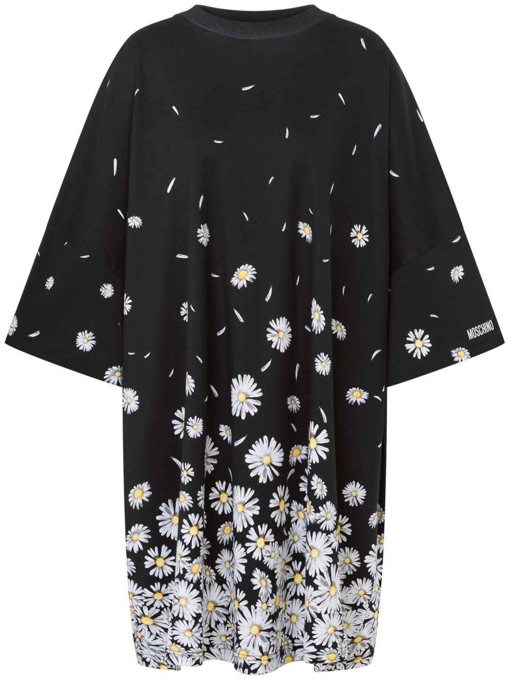 Moschino 花卉印花迷你连衣裙 - 黑色