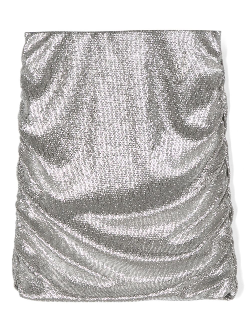 Miss Blumarine logo标牌迷你半身裙 - 灰色