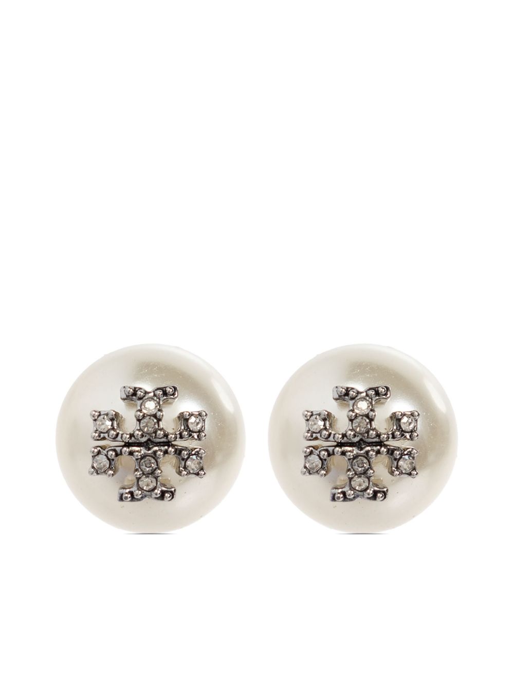 Tory Burch 晶饰耳环 - 白色