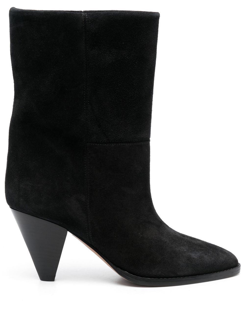ISABEL MARANT Rouxa 绒面皮靴（7.5厘米） - 黑色