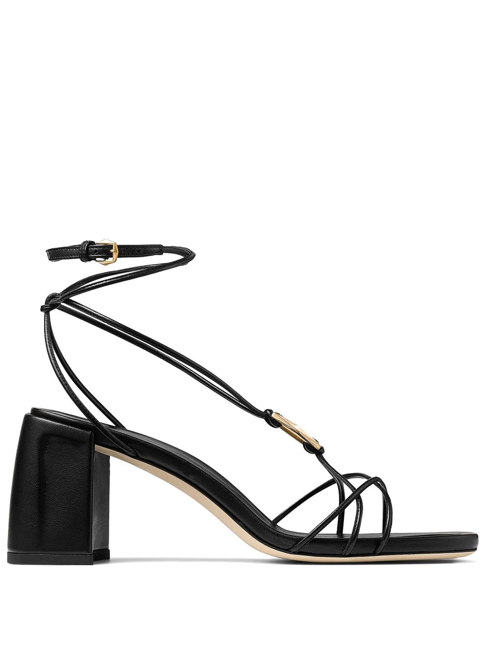 Jimmy Choo Onyxia 中跟袢带凉鞋 - 黑色