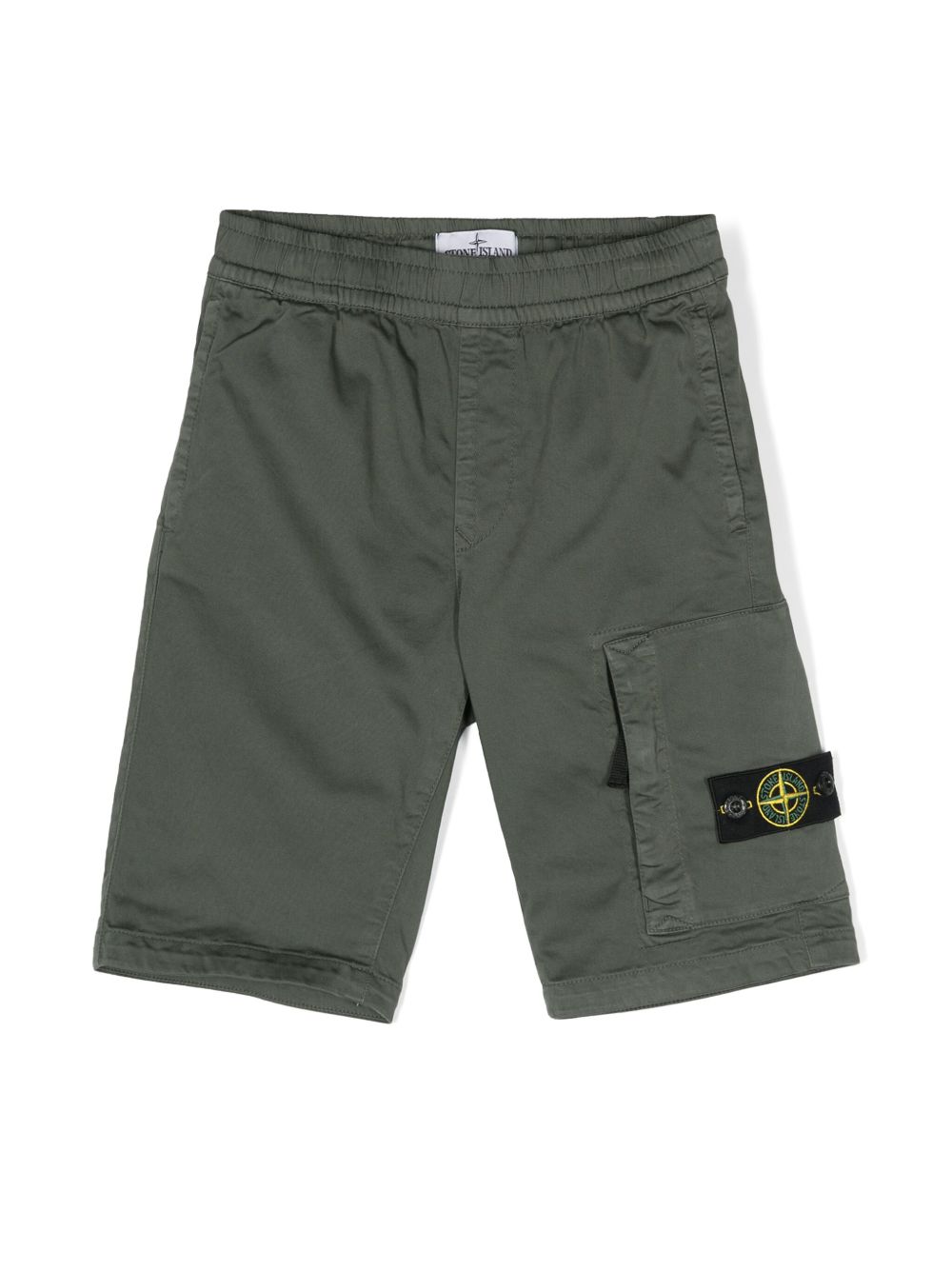 Stone Island Junior 罗盘贴花百慕大短裤 - 绿色