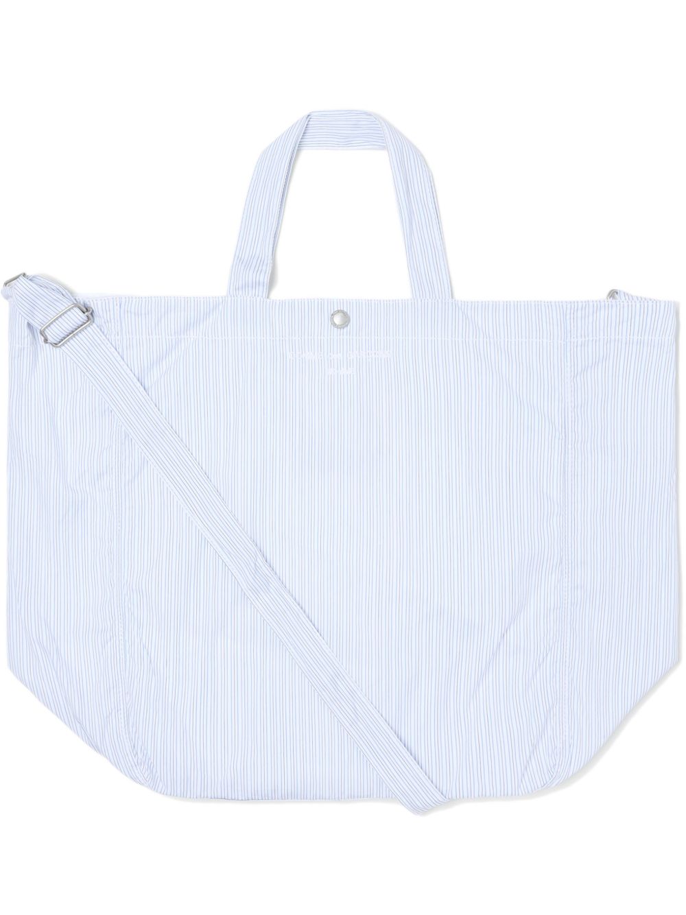 Comme des Garçons Homme 条纹棉托特包 - 白色