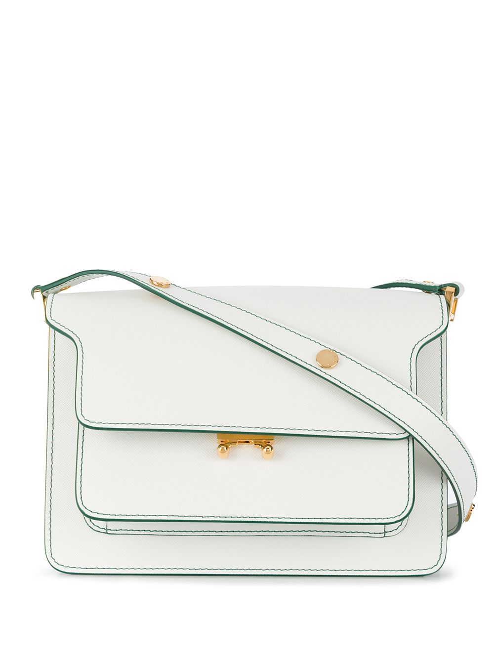 Marni Trunk 中号单肩包 - 白色