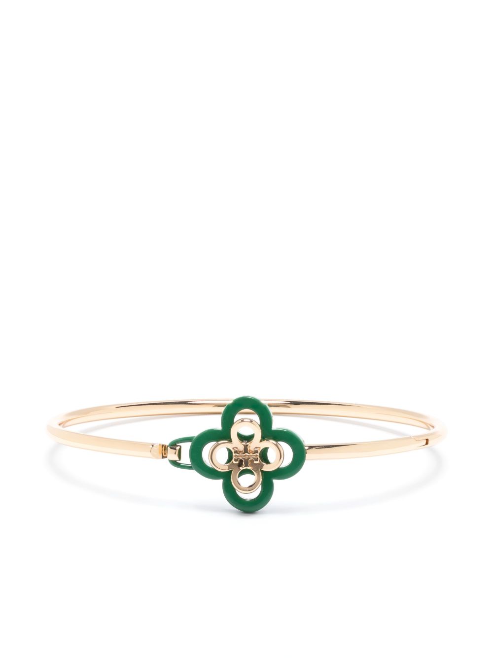 Tory Burch Kira Clover 铰链手链 - 金色