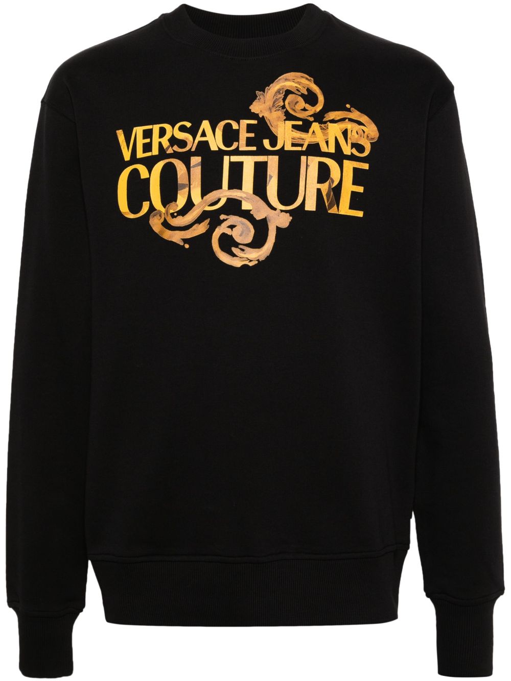 Versace Jeans Couture Barocco logo印花卫衣 - 黑色