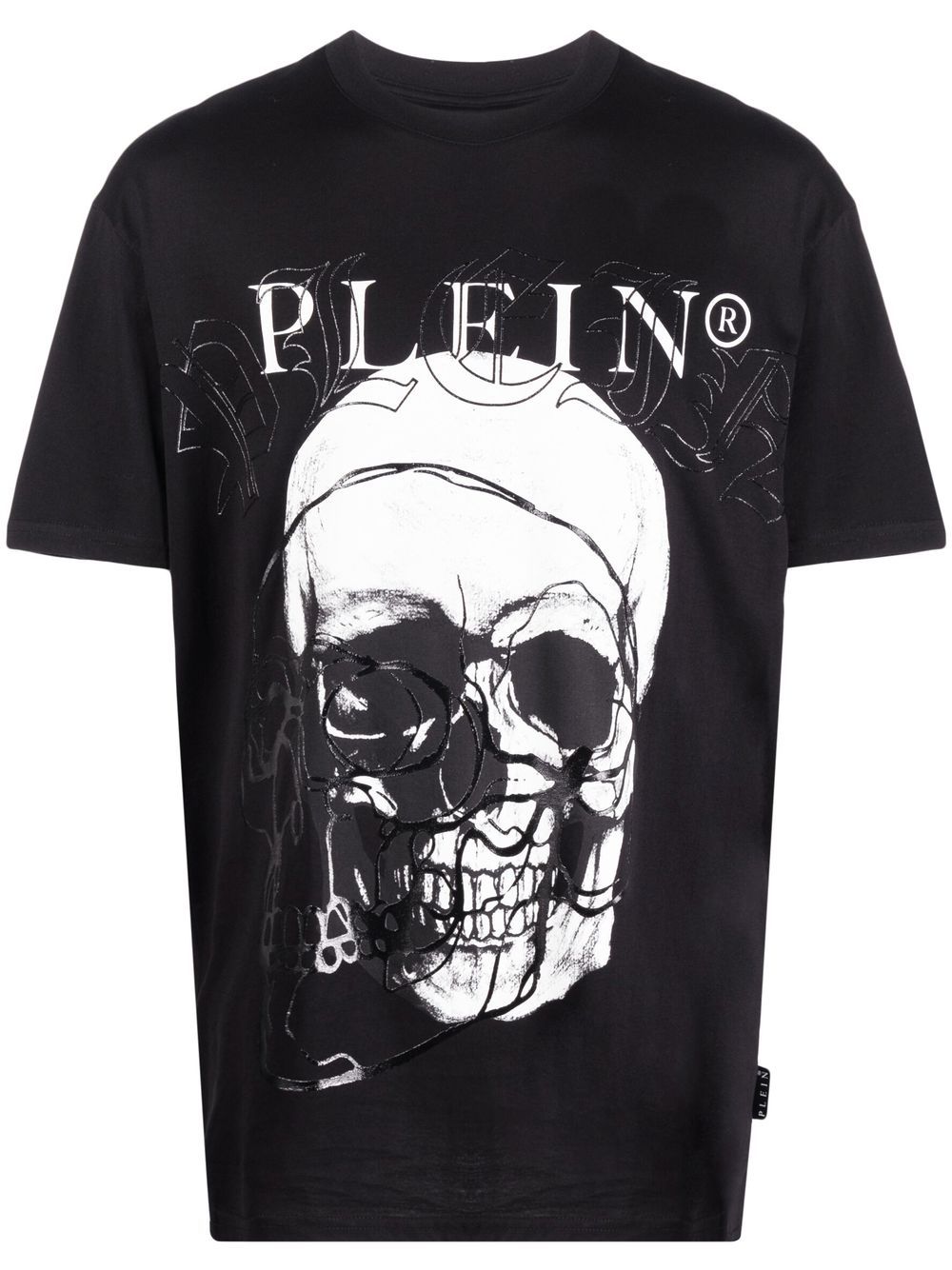 Philipp Plein 骷髅头印花棉T恤 - 黑色