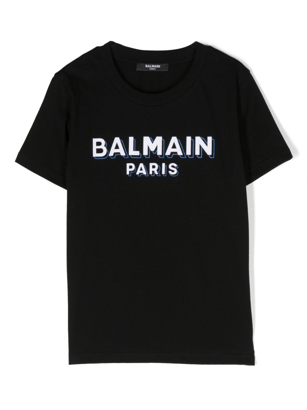 Balmain Kids logo印花棉T恤 - 黑色