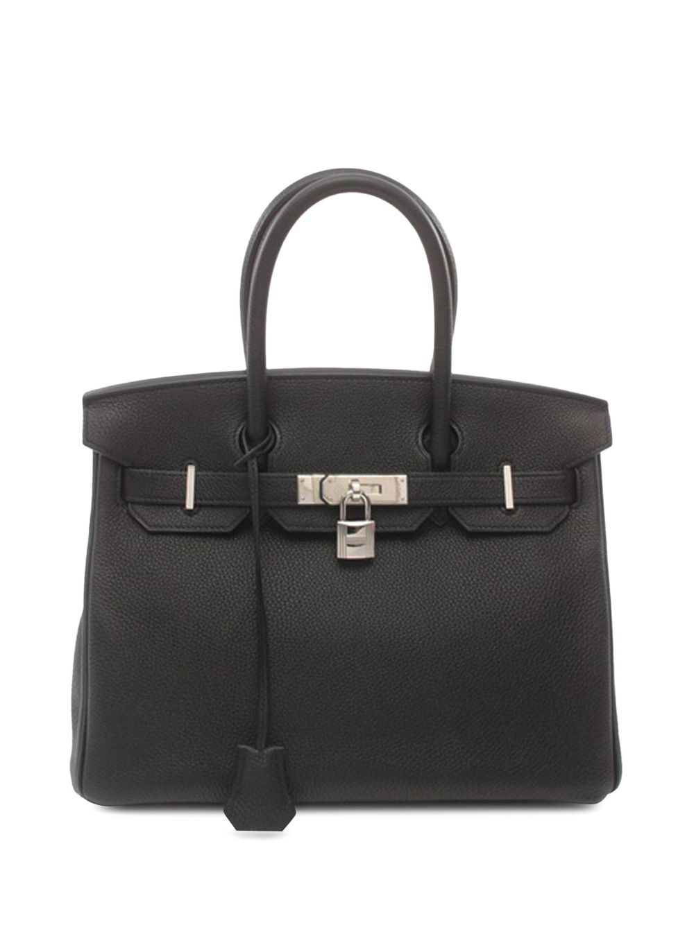 Hermès Pre-Owned Clemence Birkin Retourne 35 手提包（2014年典藏款） - 黑色
