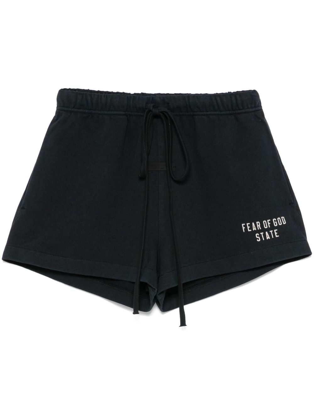 FEAR OF GOD ESSENTIALS 抓绒运动短裤 - 黑色