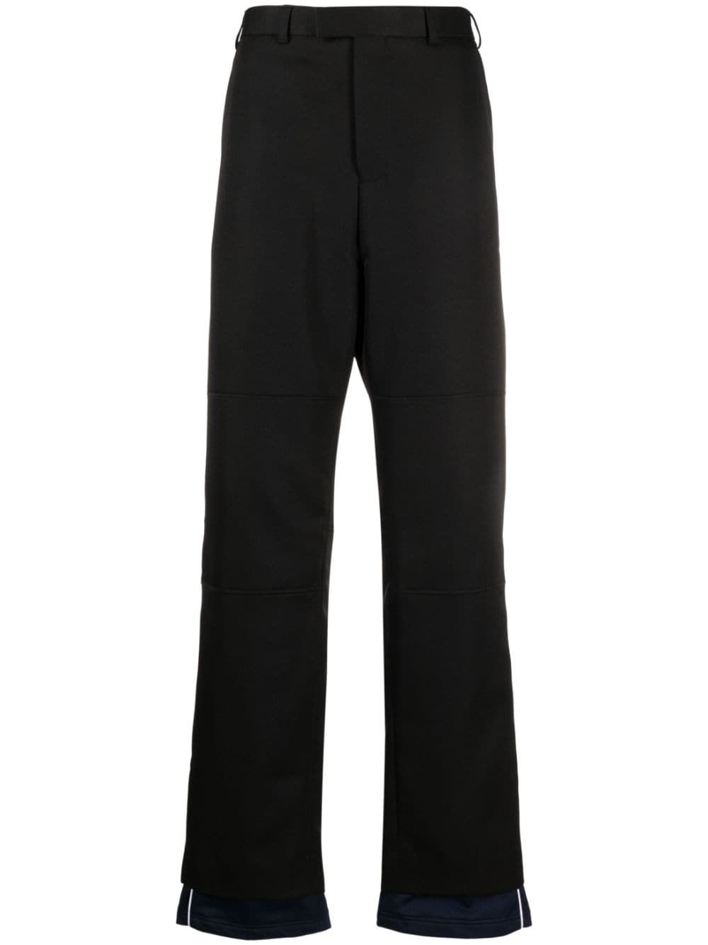 Martine Rose Sports Hem 直筒长裤 - 黑色