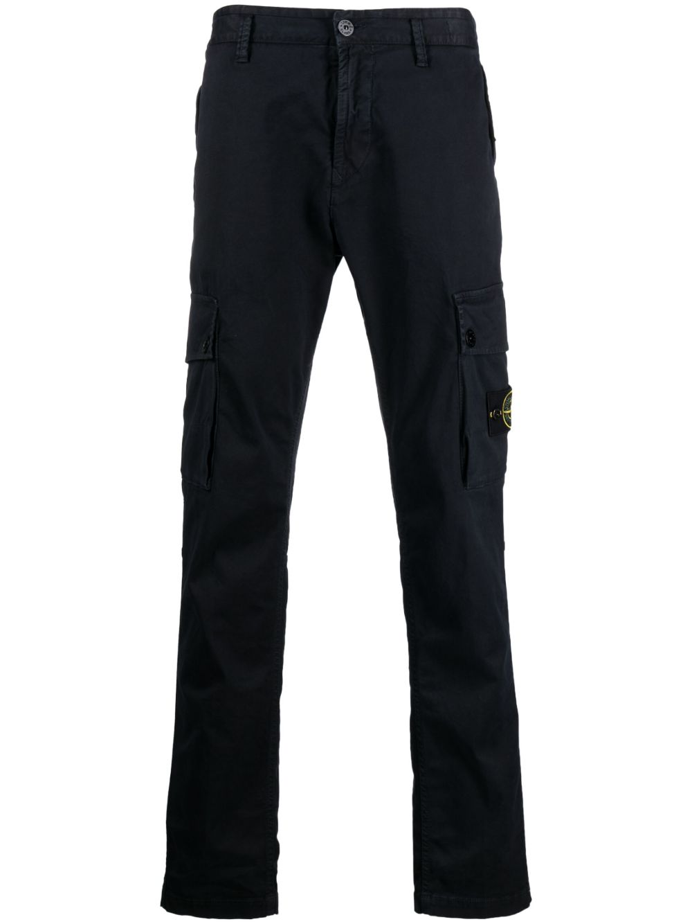 Stone Island 罗盘图案棉工装裤 - 蓝色