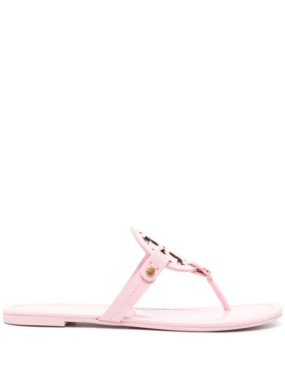 Tory Burch 镂空皮质人字拖 - 粉色