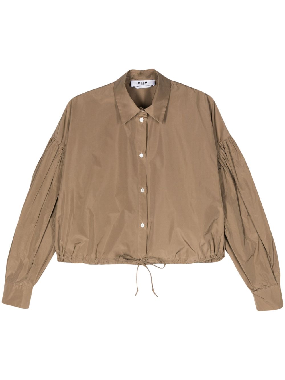 MSGM 灯笼袖塔夫绸衬衫 - 中性色