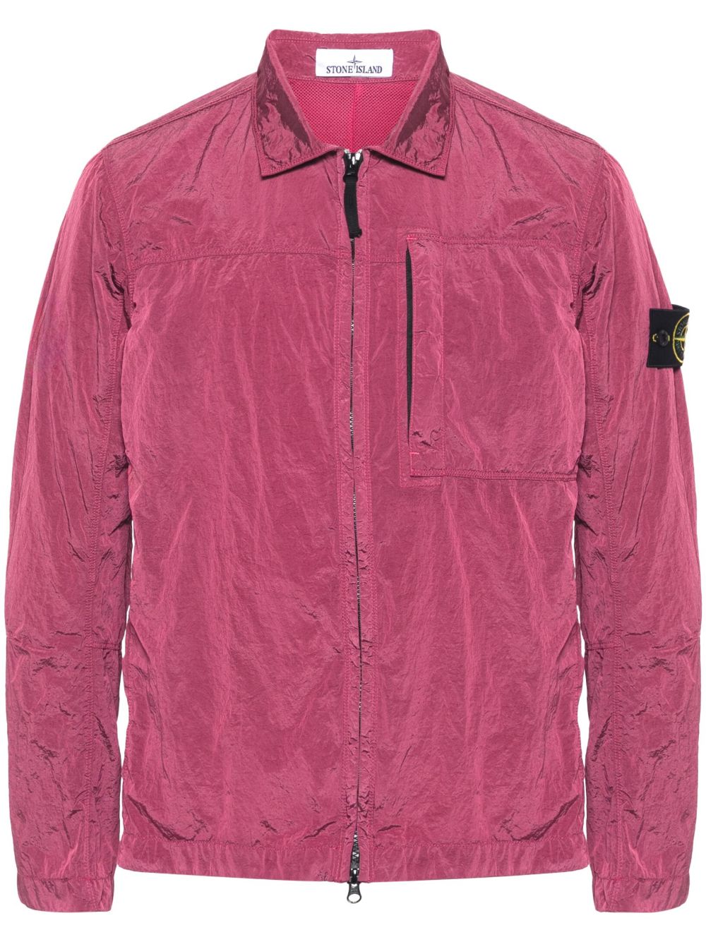 Stone Island 罗盘徽章夹克式衬衫 - 粉色