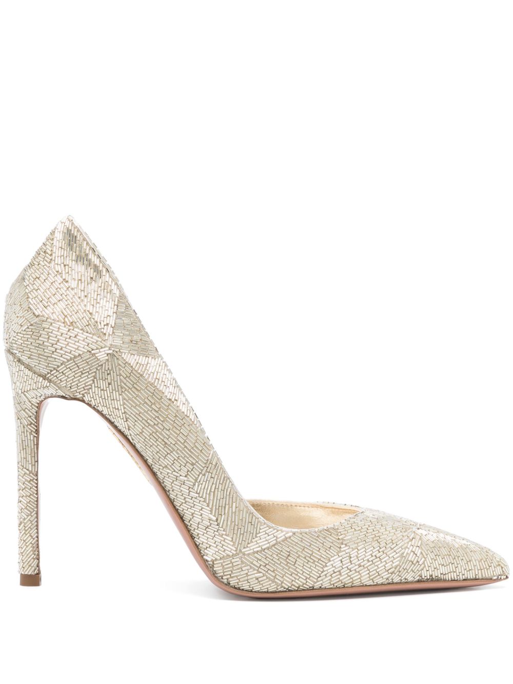 Aquazzura La Nuit 高跟鞋（10.5厘米） - 金色