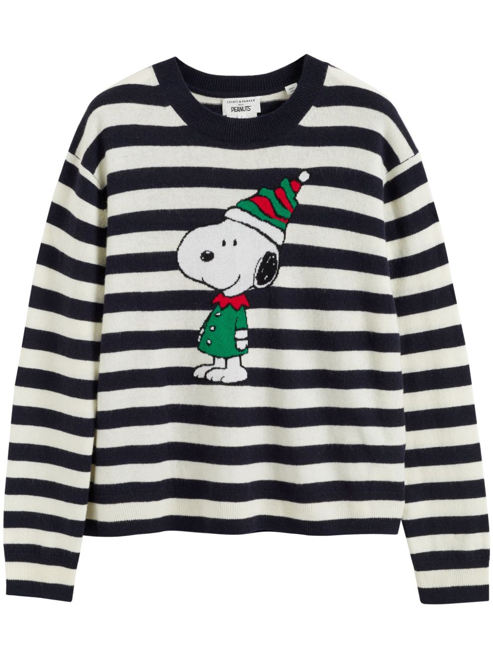 Chinti & Parker Snoopy Christmas Elf 毛衣 - 蓝色