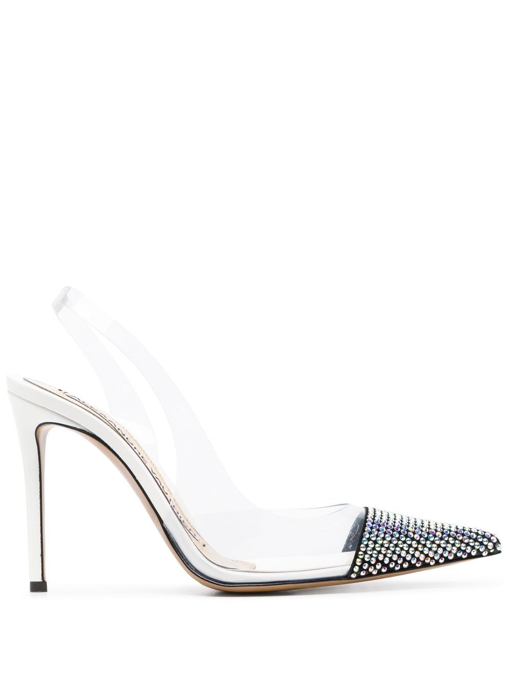 Alexandre Vauthier Amber Ghost 晶饰细高跟鞋 - 白色