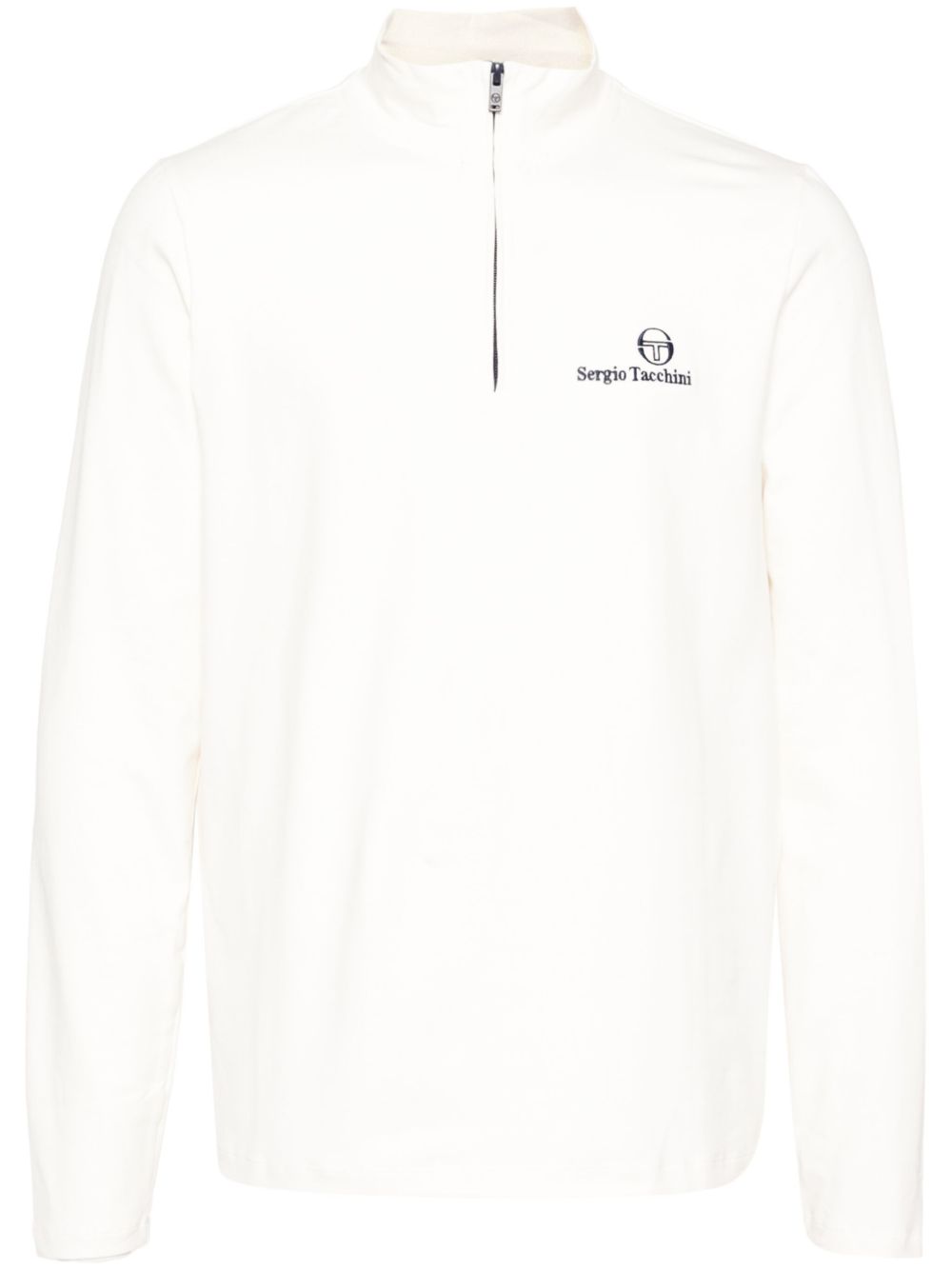 Sergio Tacchini logo刺绣长袖运动T恤 - 中性色