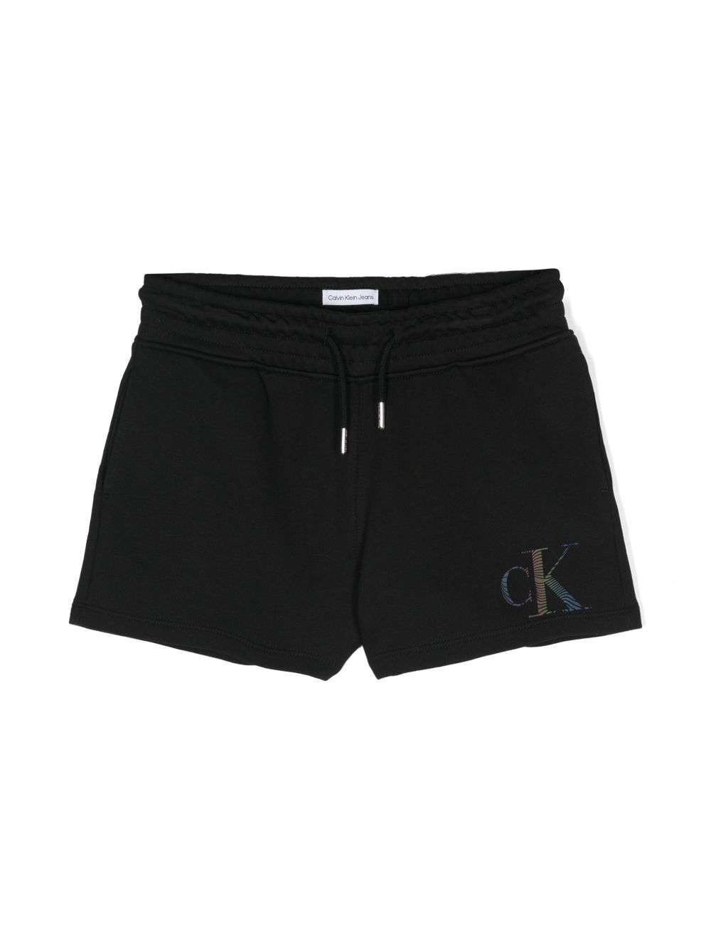 Calvin Klein Jeans logo印花运动短裤 - 黑色