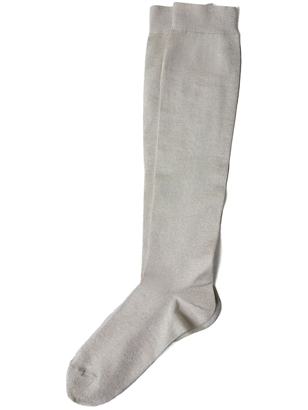 Brunello Cucinelli 罗纹针织袜 - 灰色