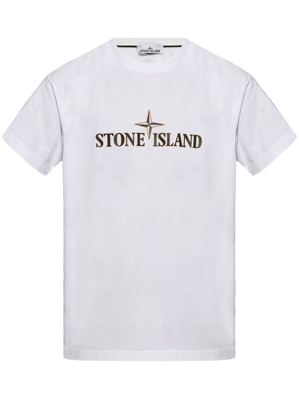 Stone Island 罗盘印花棉T恤 - 白色