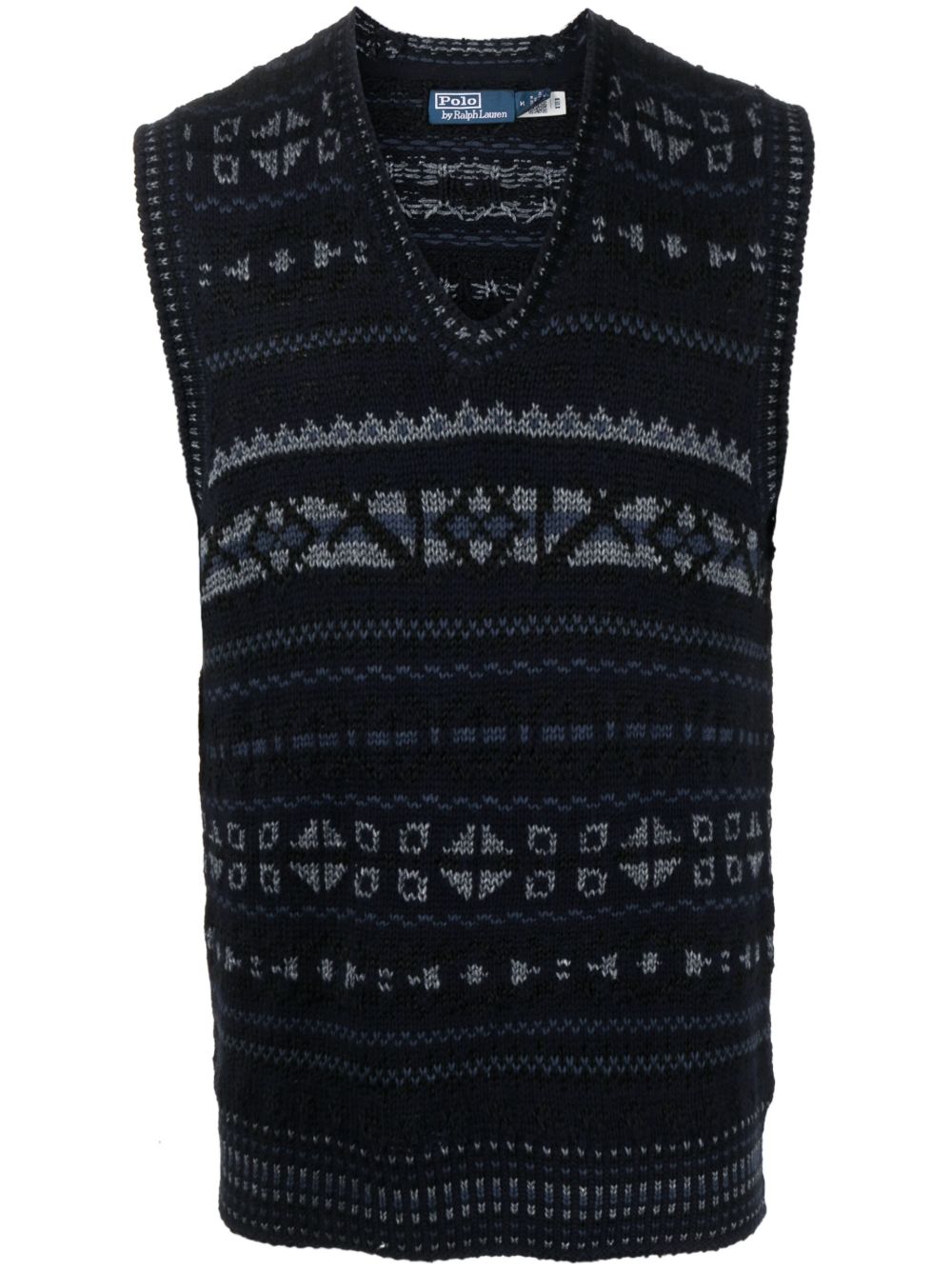 Polo Ralph Lauren Fair Isle 嵌花针织马甲 - 蓝色