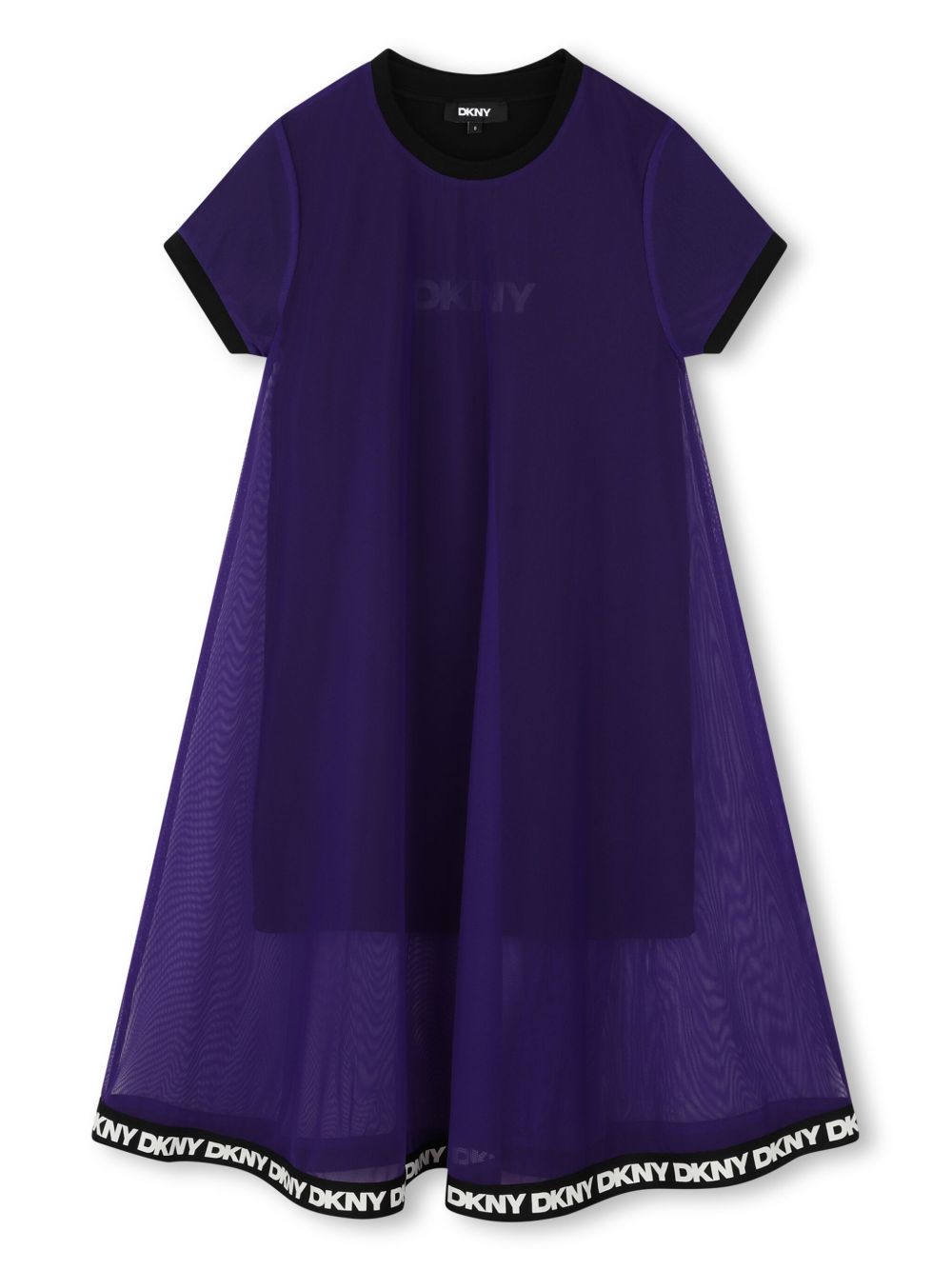 Dkny Kids 短袖连衣裙 - 紫色