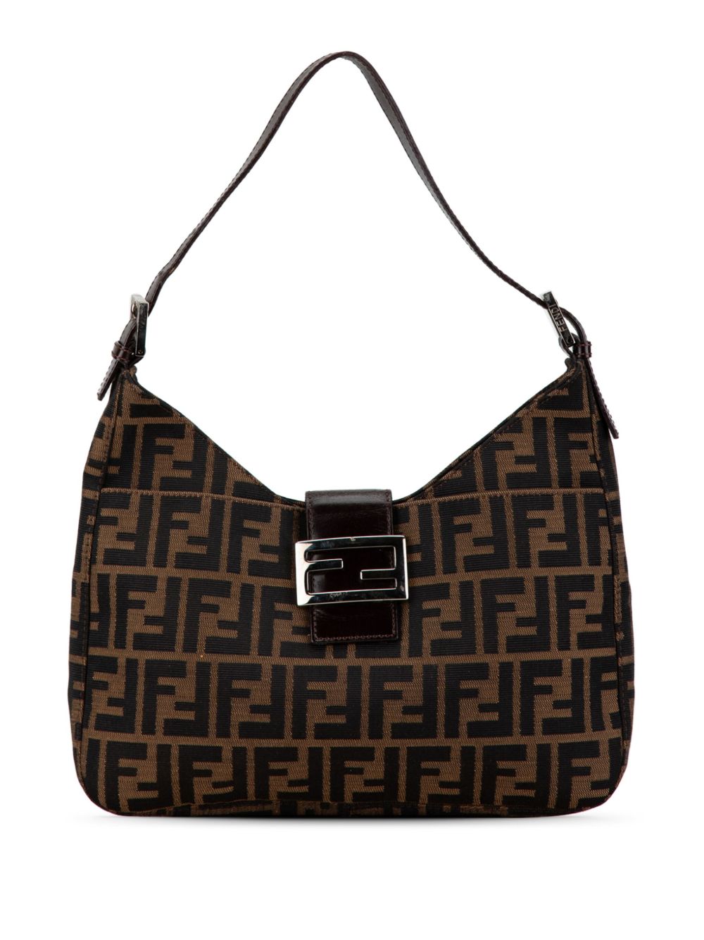 Fendi Pre-Owned Zucca Canvas 单肩包（2000-2010年典藏款） - 褐色