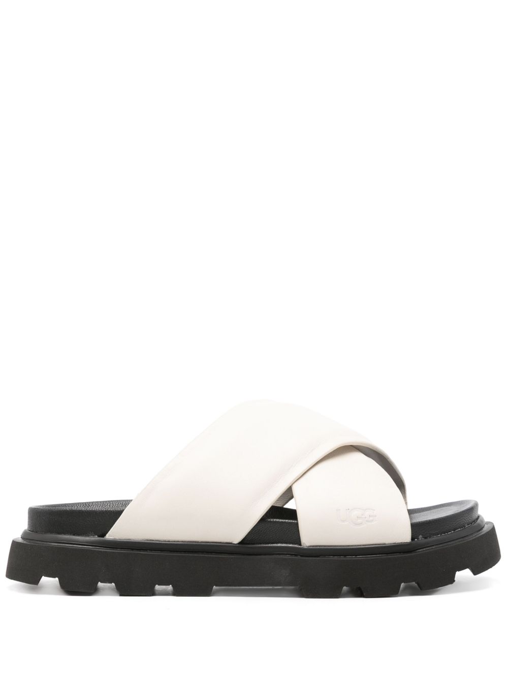 UGG Capitelle 皮质拖鞋 - 白色