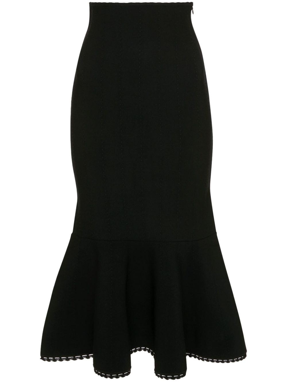 Victoria Beckham VB Body 扇贝形边伞形半身裙 - 黑色