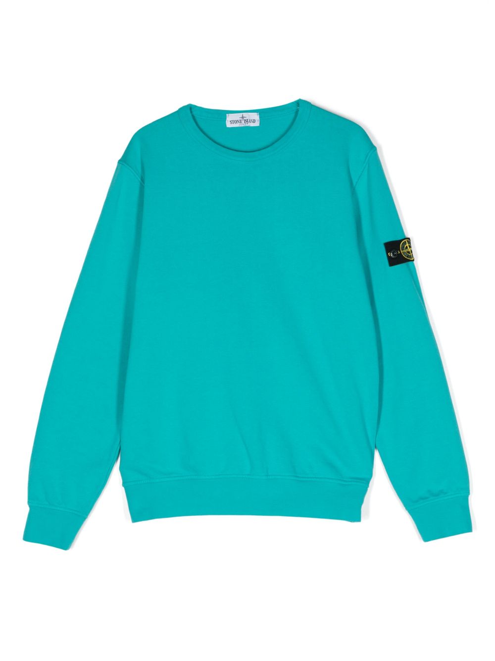 Stone Island Junior 罗盘徽章卫衣 - 蓝色