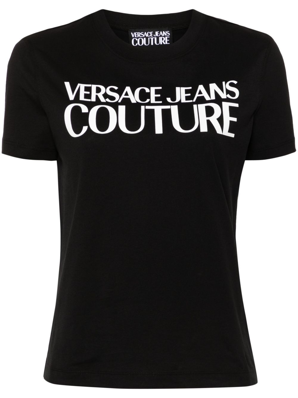 Versace Jeans Couture 橡胶logo棉T恤 - 黑色