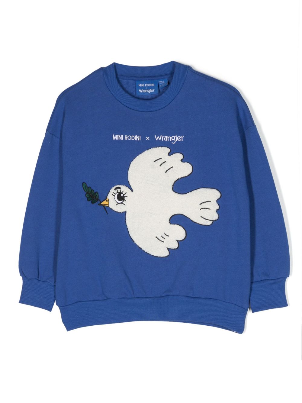 Mini Rodini x Wrangler Peace Dove 图案毛衣 - 蓝色