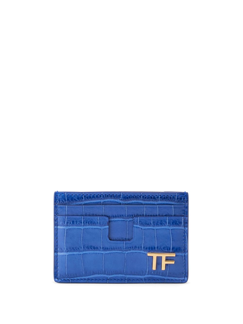 TOM FORD TF 仿鳄鱼纹皮质卡夹 - 蓝色