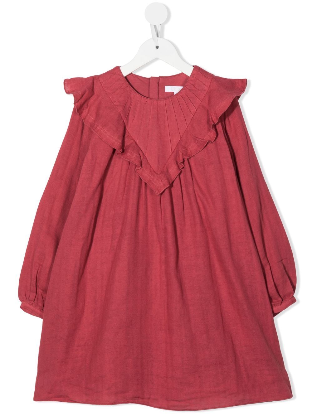 Chloé Kids Ceremony 长袖连衣裙 - 粉色