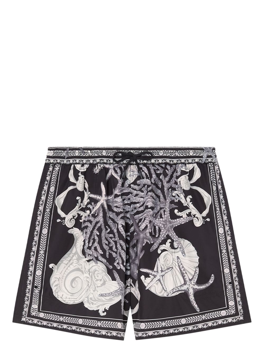 Versace Barocco 双面沙滩裤 - 黑色
