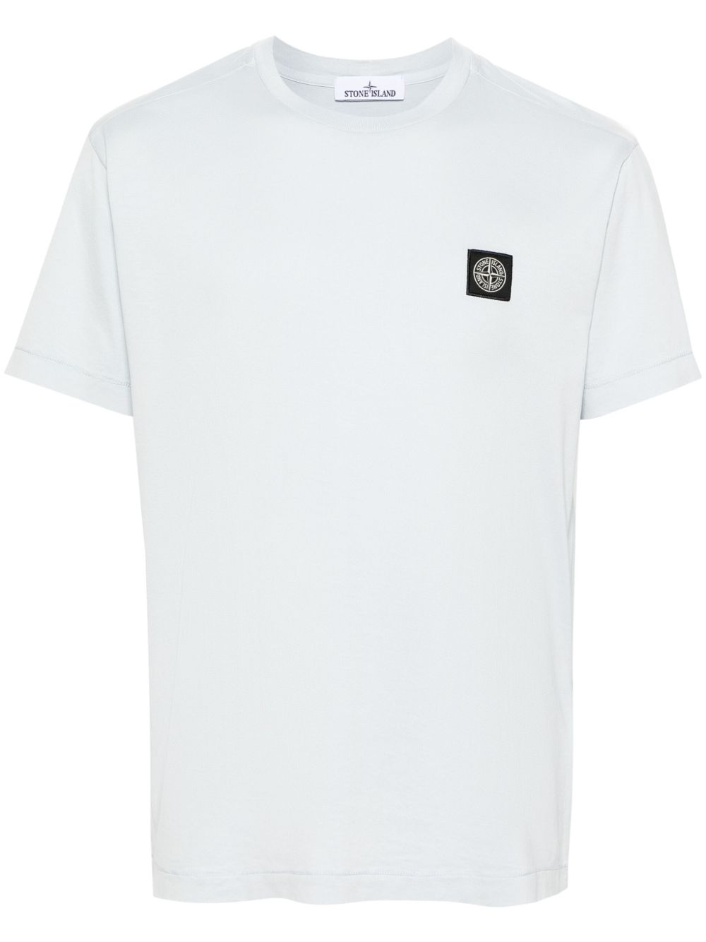 Stone Island 平纹针织棉T恤 - 蓝色