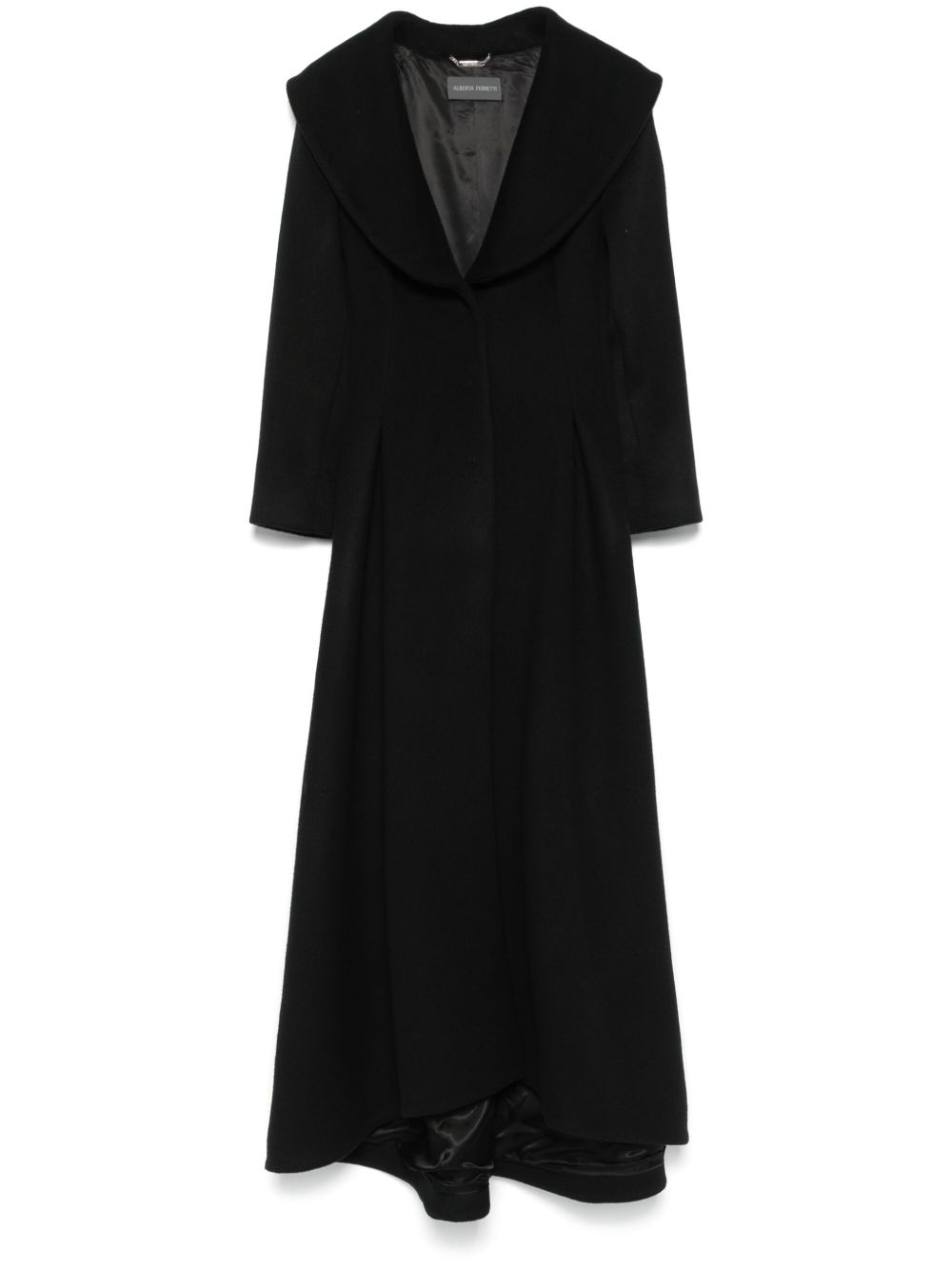 Alberta Ferretti 拉绒设计外套 - 黑色