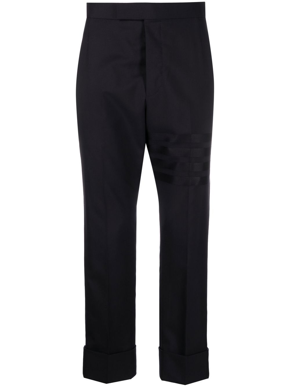 Thom Browne 4-Bar Stripe 羊毛露踝裤 - 蓝色