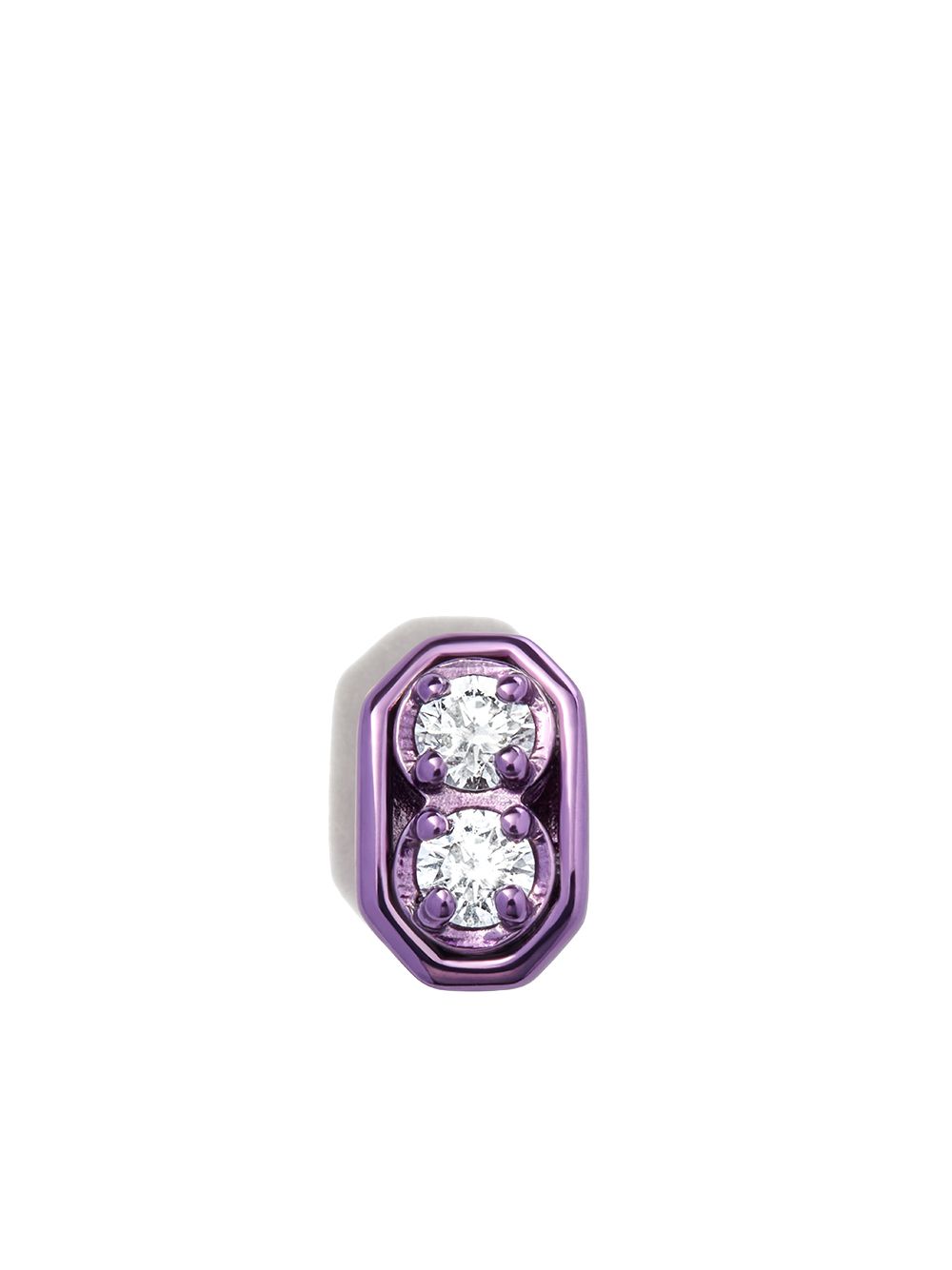 EÉRA Roma 18K白金钻石耳钉 - 银色