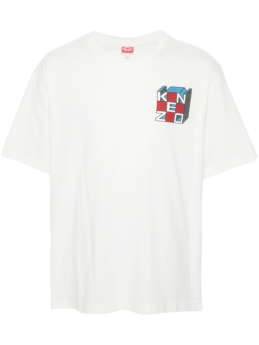 Kenzo Kube logo印花T恤 - 白色