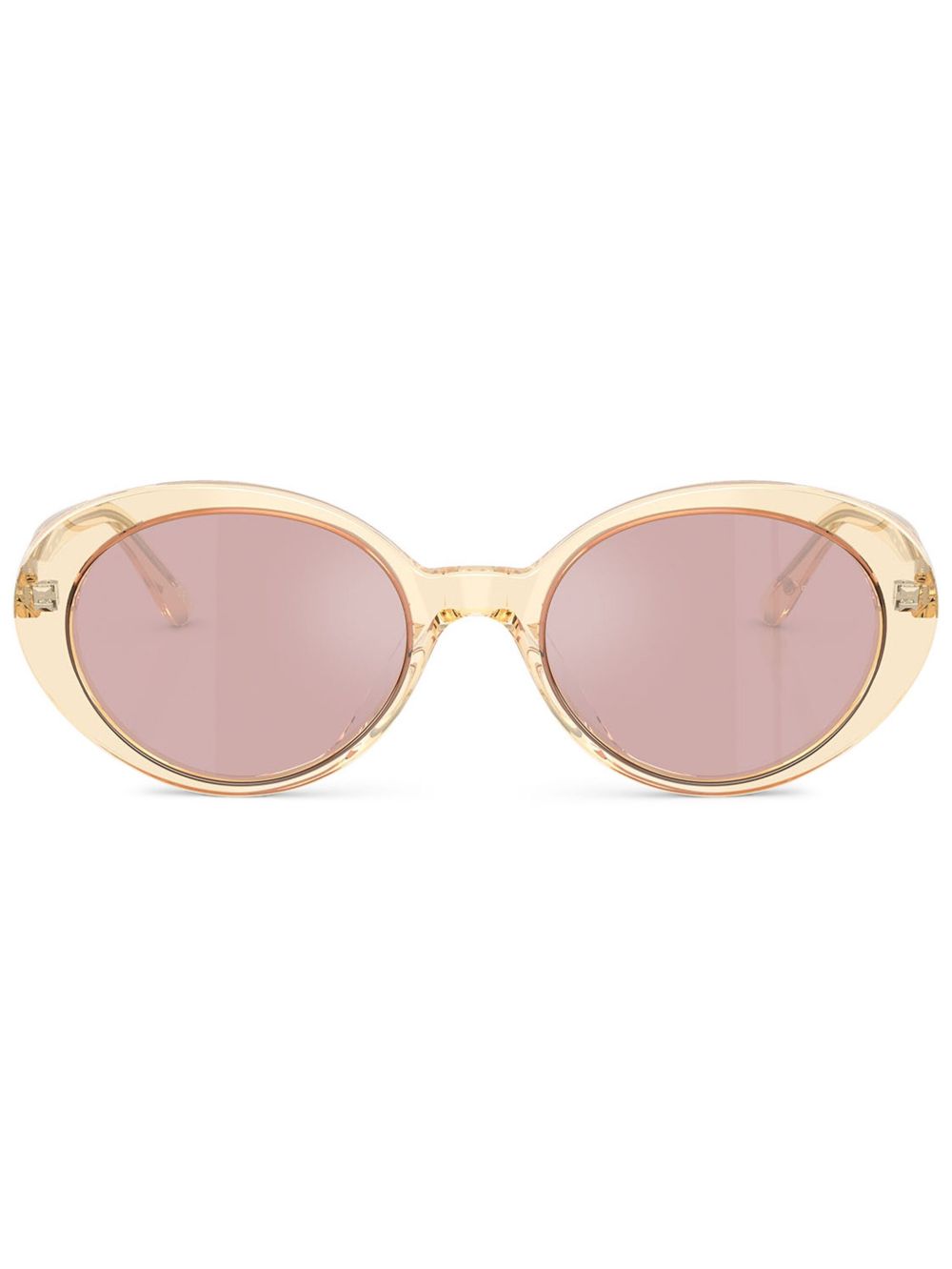 Oliver Peoples 半透明圆框太阳眼镜 - 黄色