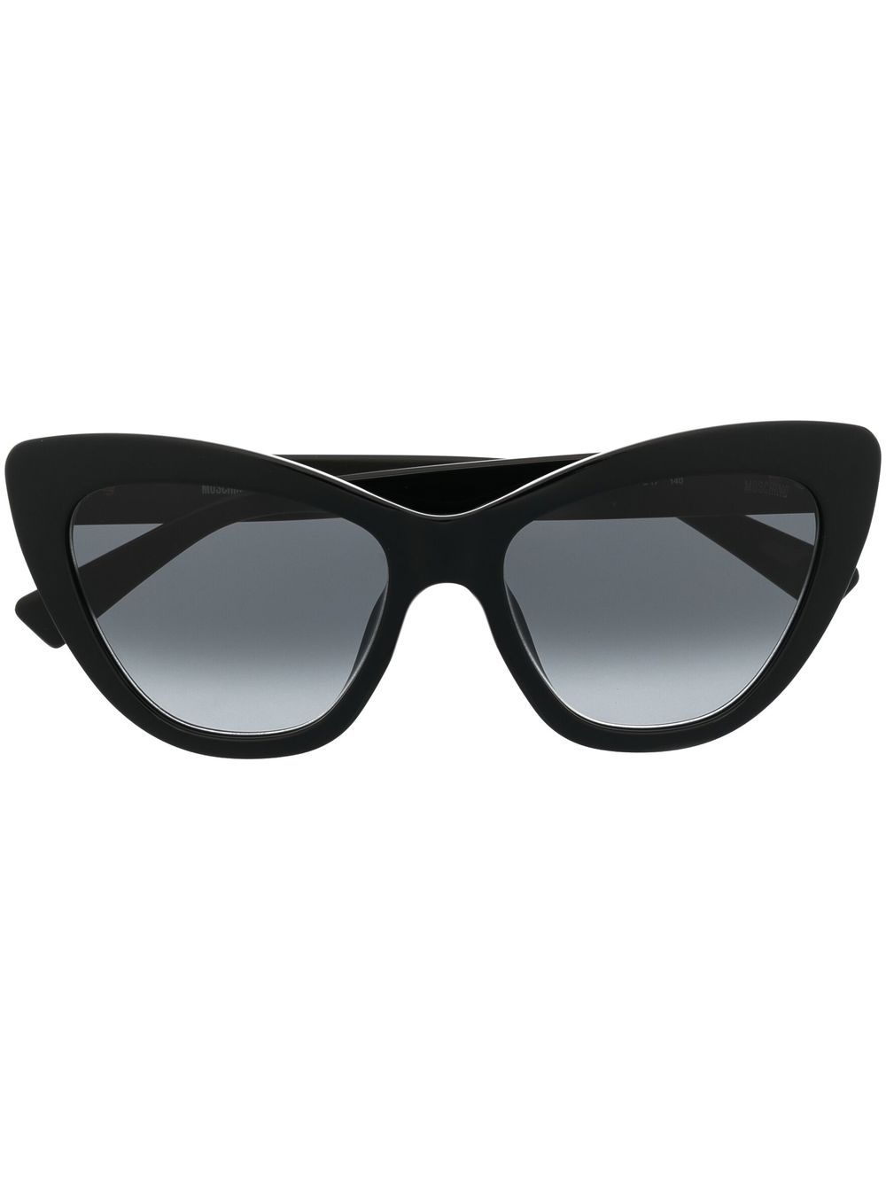 Moschino Eyewear 莫斯奇诺 logo标牌猫眼框太阳眼镜 - 黑色