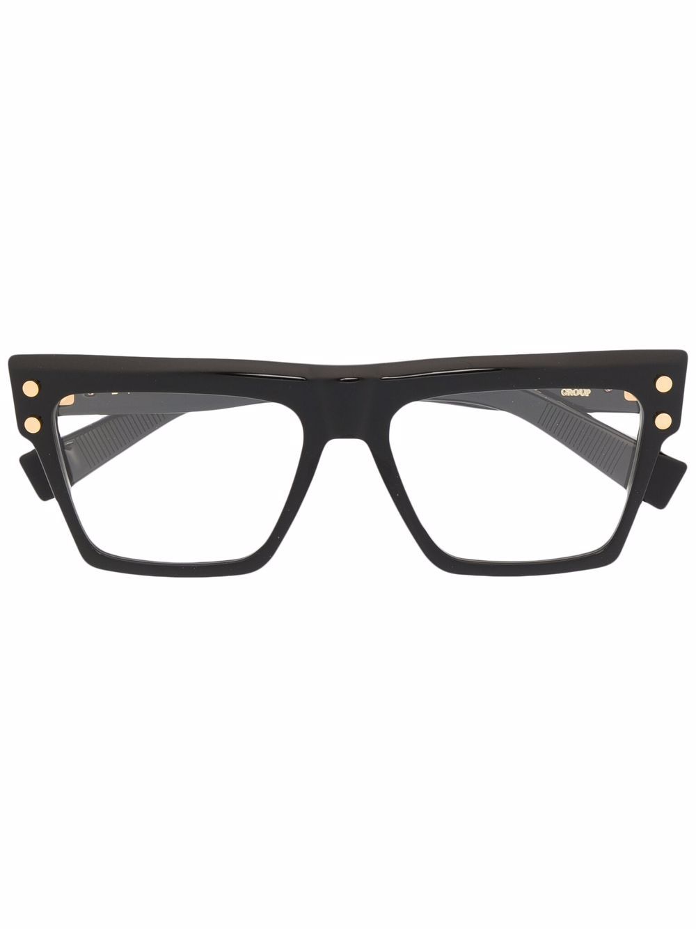 Balmain Eyewear 巴尔曼 方框眼镜 - 黑色