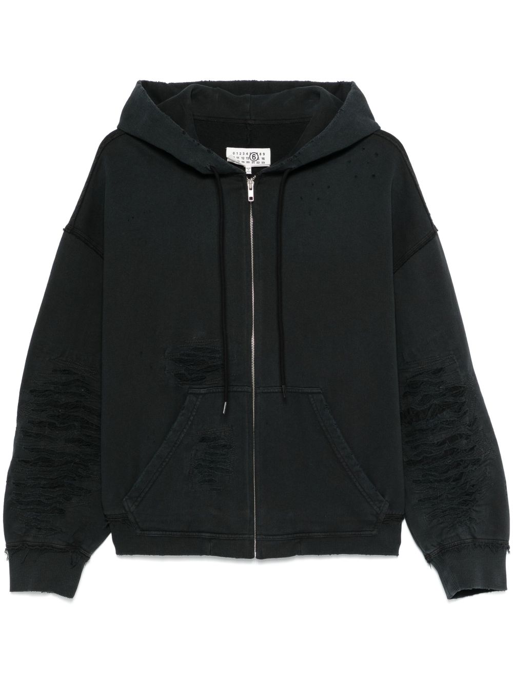 MM6 Maison Margiela 拉链连帽衫 - 灰色