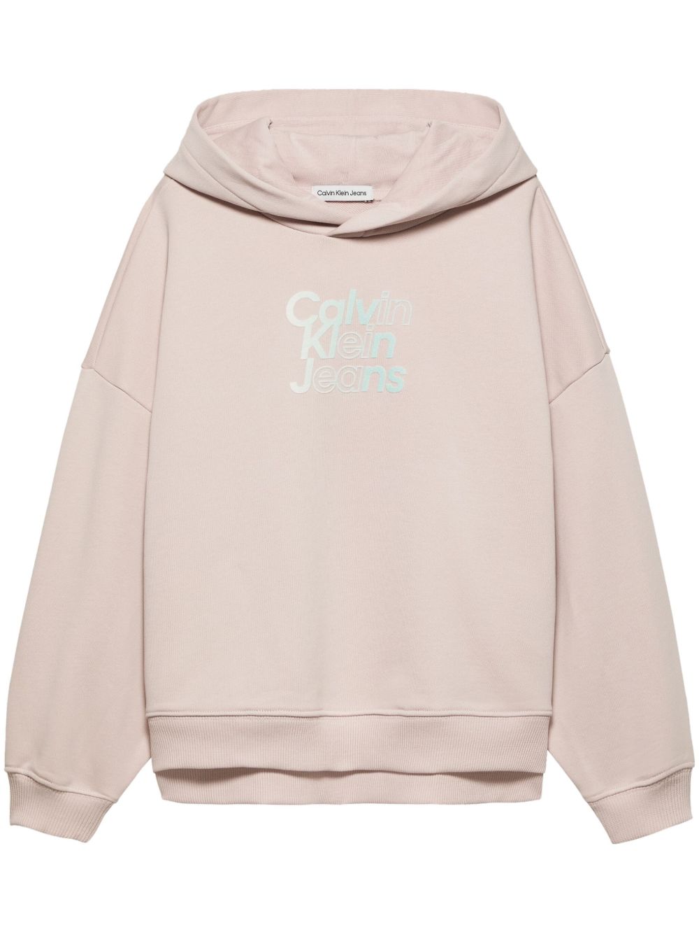 Calvin Klein Kids 棉连帽衫 - 粉色